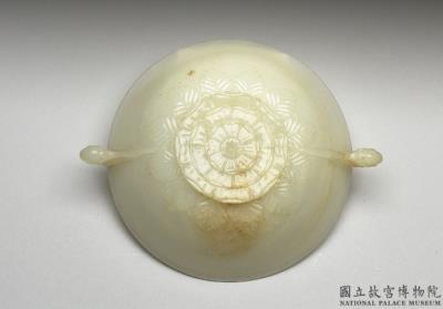 图片[2]-Jade flat-rimmed bowl with two bud-shaped handles, Mughal Empire-China Archive